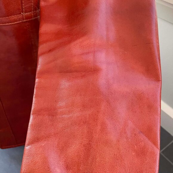 Vintage Brown Leather Jacket - The Bay - Western Gangster Style - Picture 5 of 9